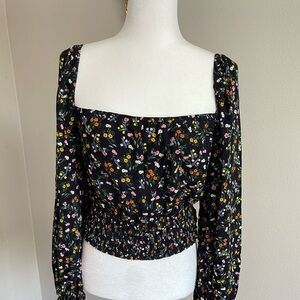 AFRM Floral Black Women's Top Size 2X